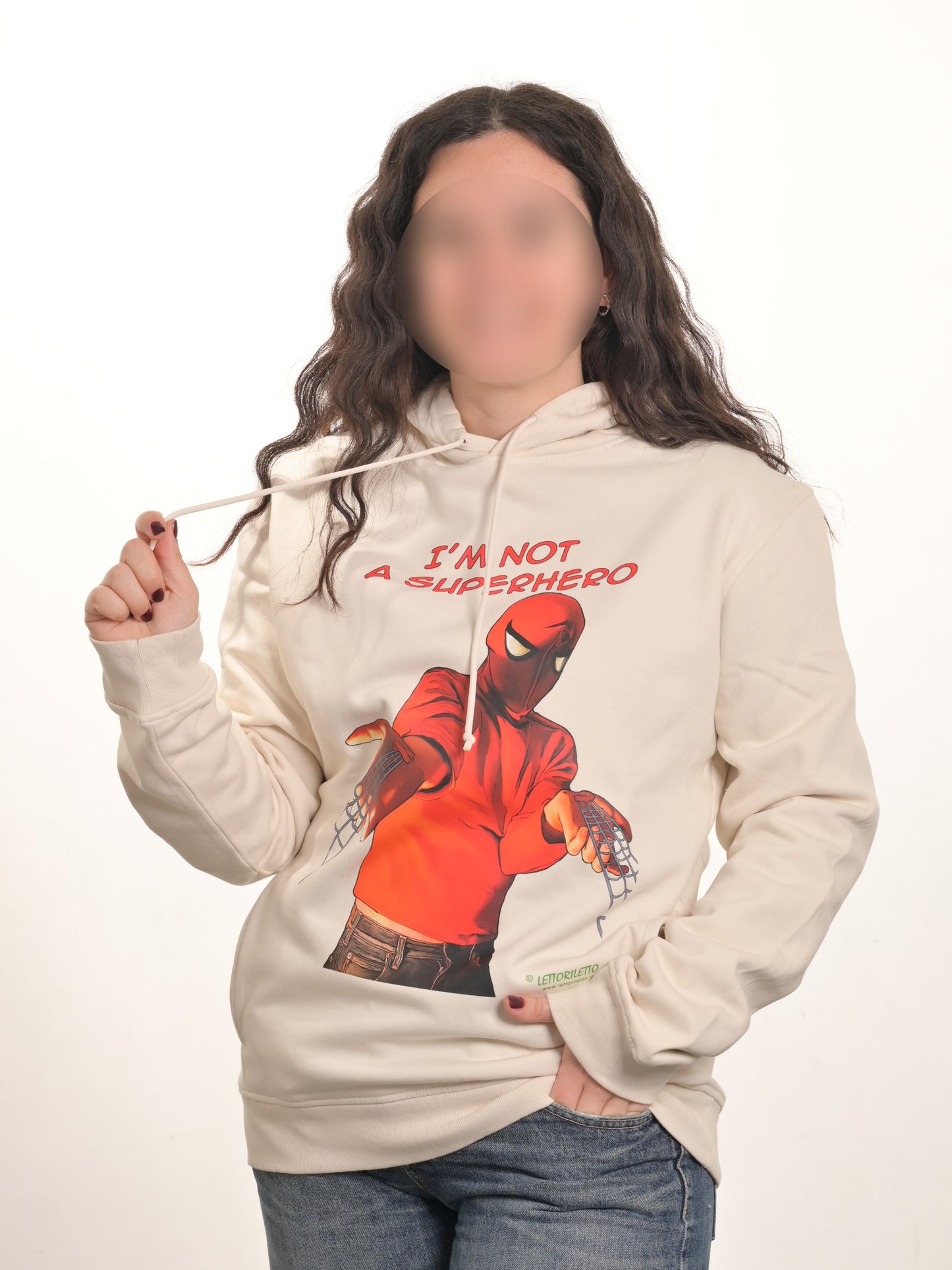 Felpa manica lunga I'M NOT A SUPERHERO - Non sono l'Uomo Ragno
