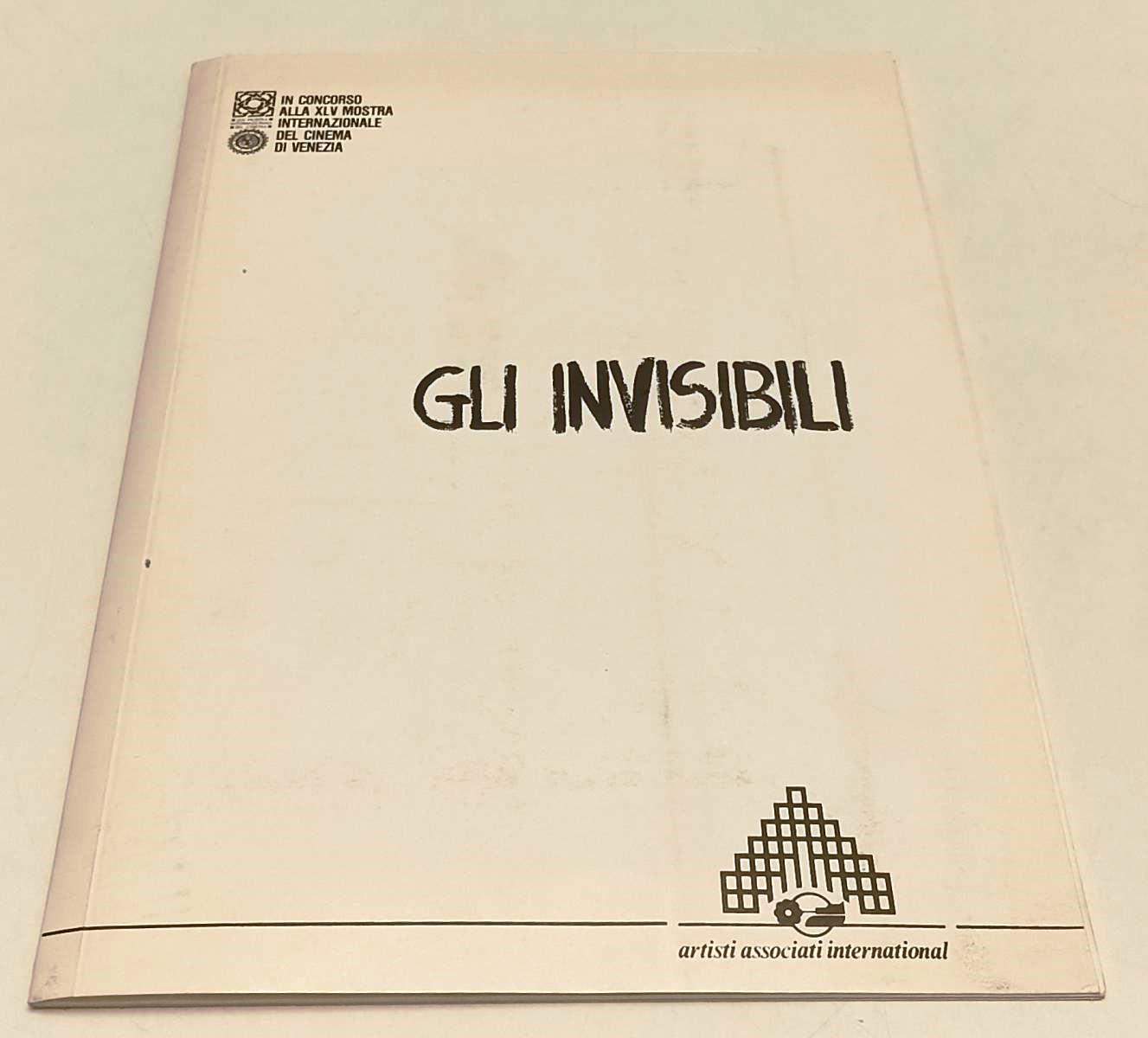 LW- CARTELLA STAMPA FILM GLI INVISIBILI di PASQUALE SQUITTERI BIENNALE - RVSa422