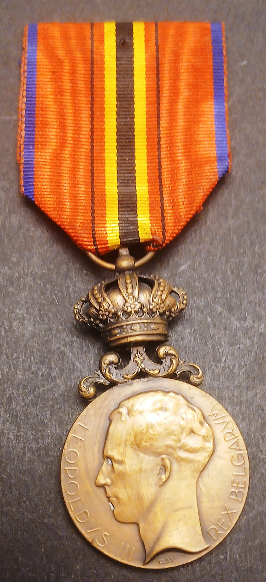 CB- Medaglia Leopoldo III Re del Belgio Societe Sauveteurs - nastrino - GTTS208