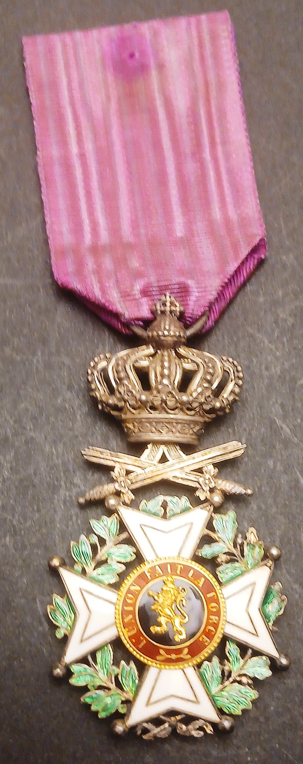 CB- Medaglia Croce Croix Belgio Chevalier Militaire l'ordre de Leopold - GTTS223