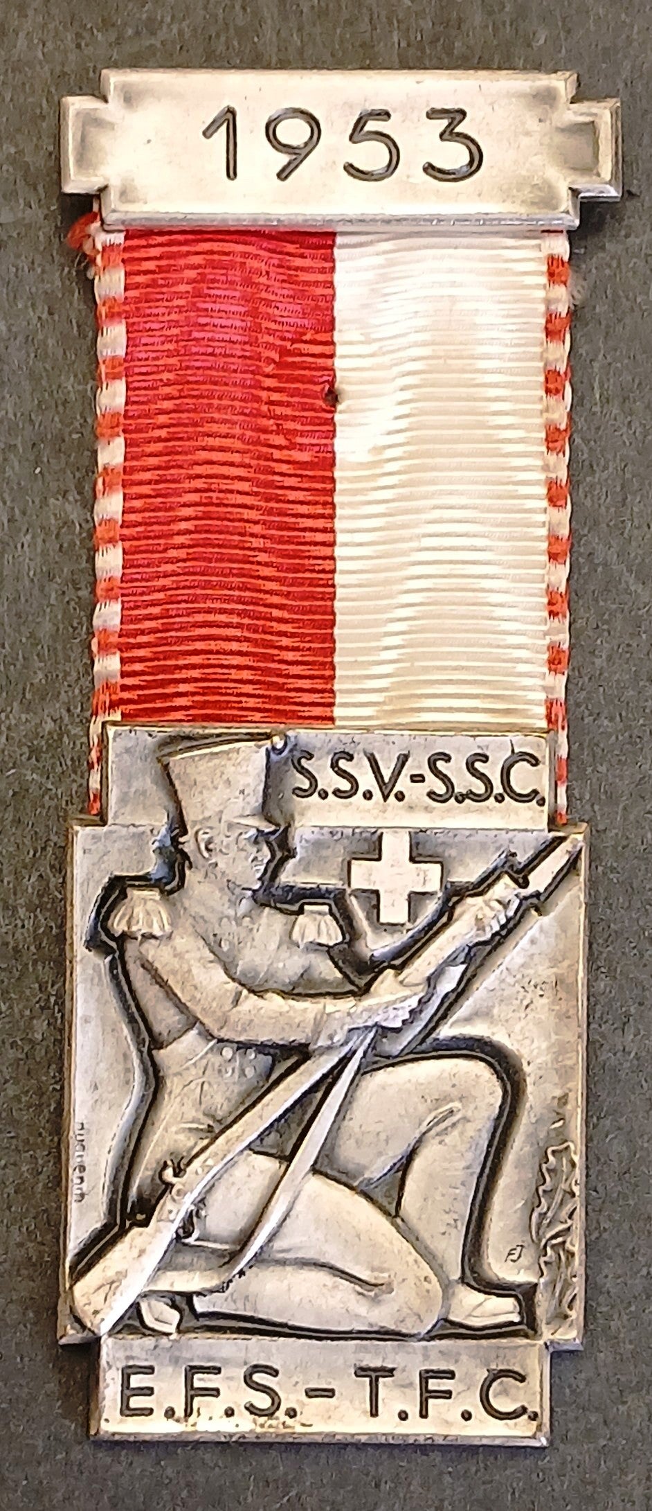 Medaglia Die Entwicklung des Schiesswesens - L'Histoire du Tir 1953 - GTTS269