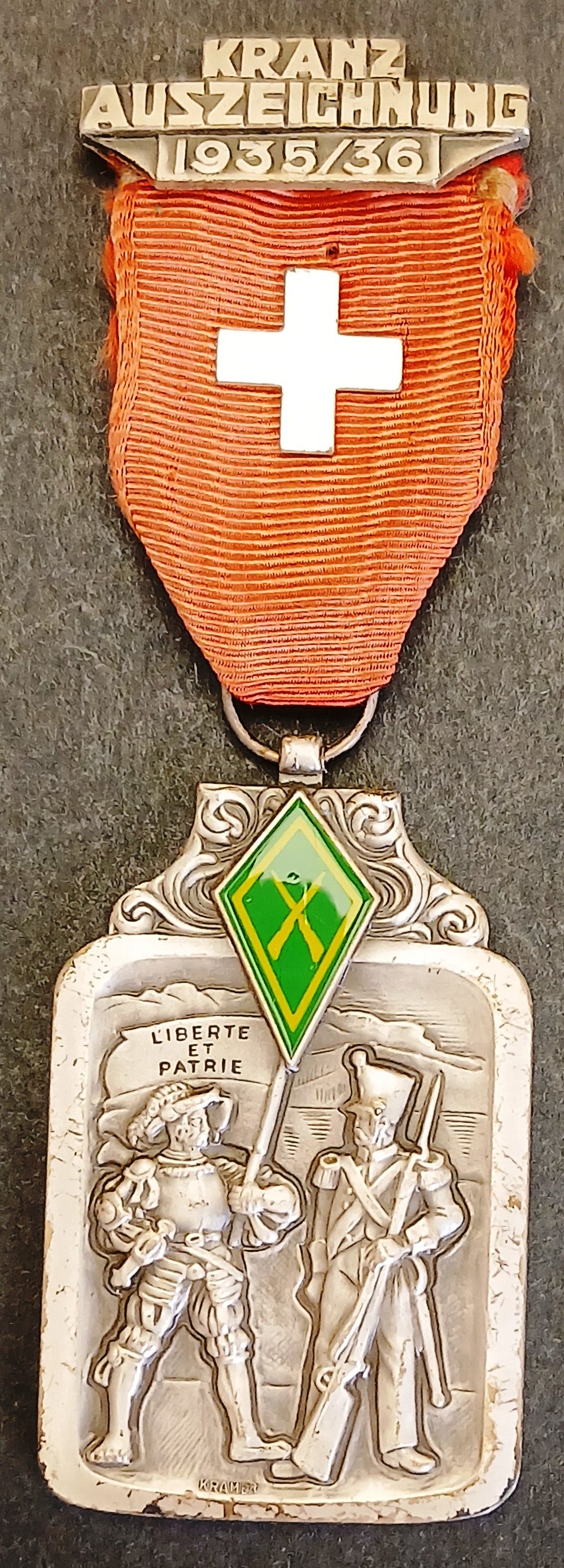 Medaglia Kranz Auszeichnung 1935/36 - Paul Kramer Neuchatel - nastrino - GTTS274