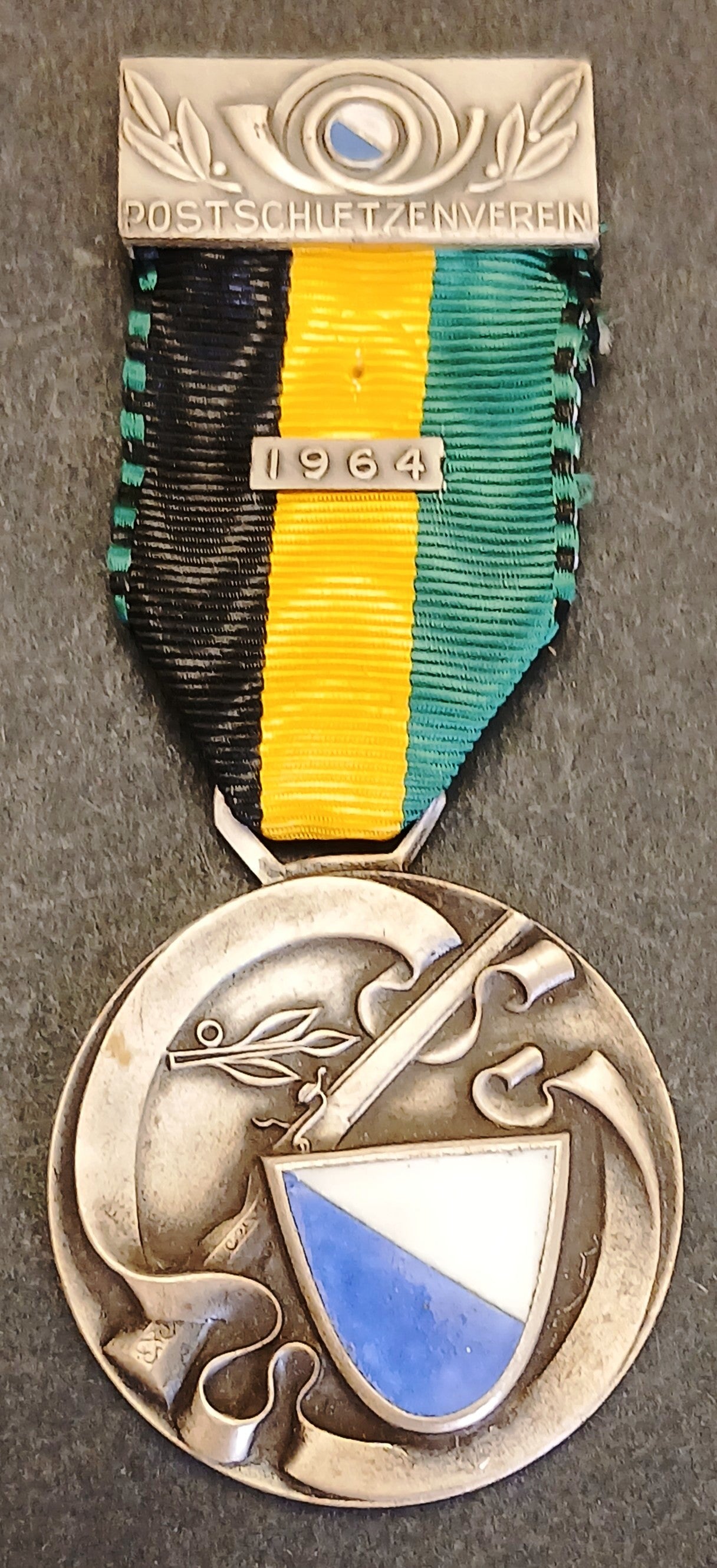 Medaglia Postschletzenveren 1964 - Huguenin Le Locle - nastrino - GTTS278