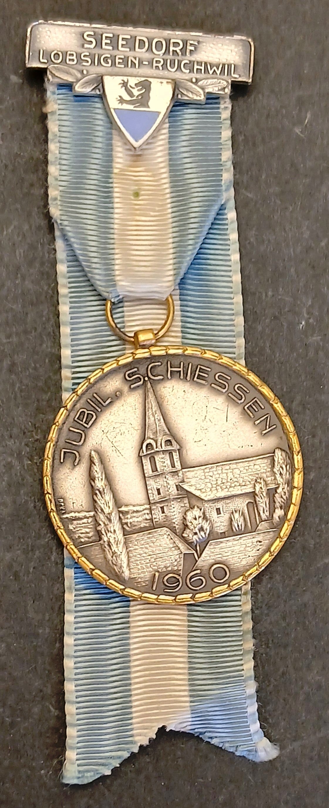 Medaglia Seedorf Lobsigen Ruchwil - Jubil Schiessen 1960 - nastrino - GTTS279