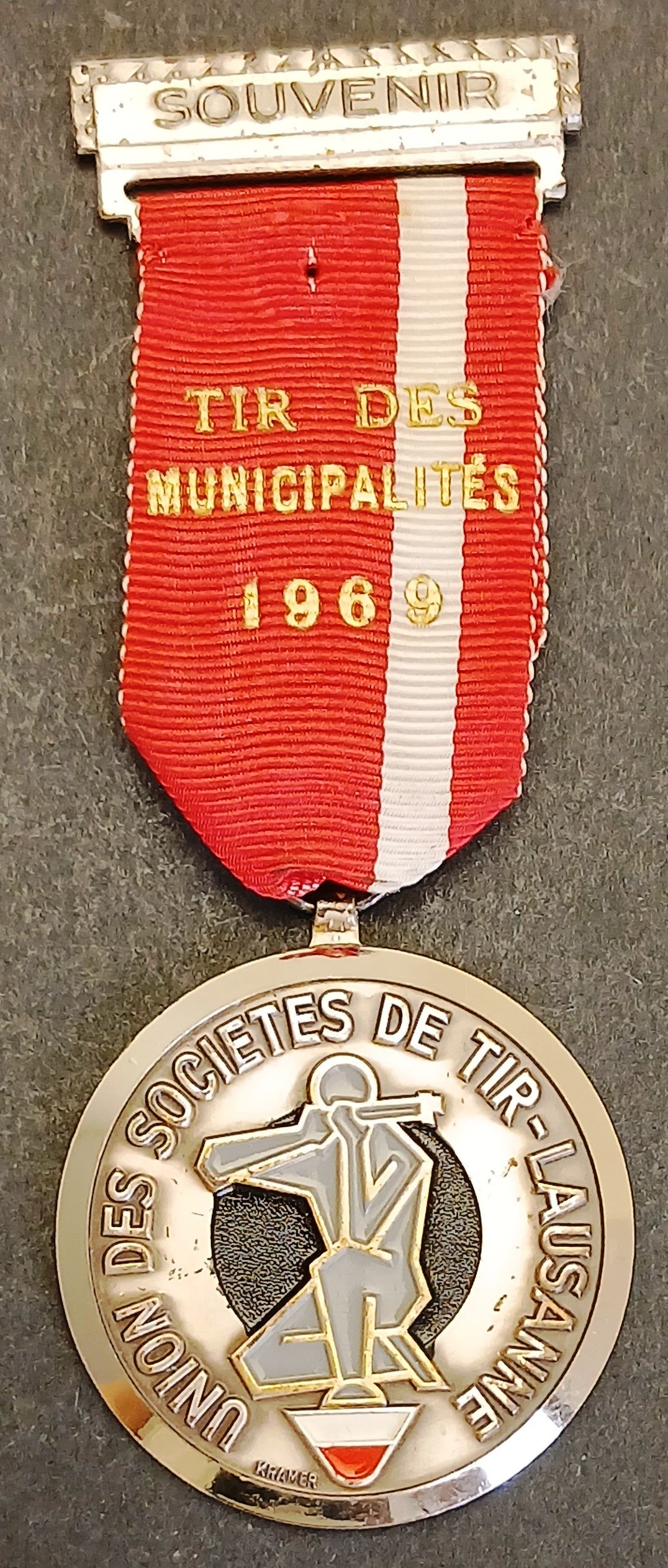 Medaglia Tir Des Municipalites 1969 Union des Societes de Tir Lausanne - GTTS281