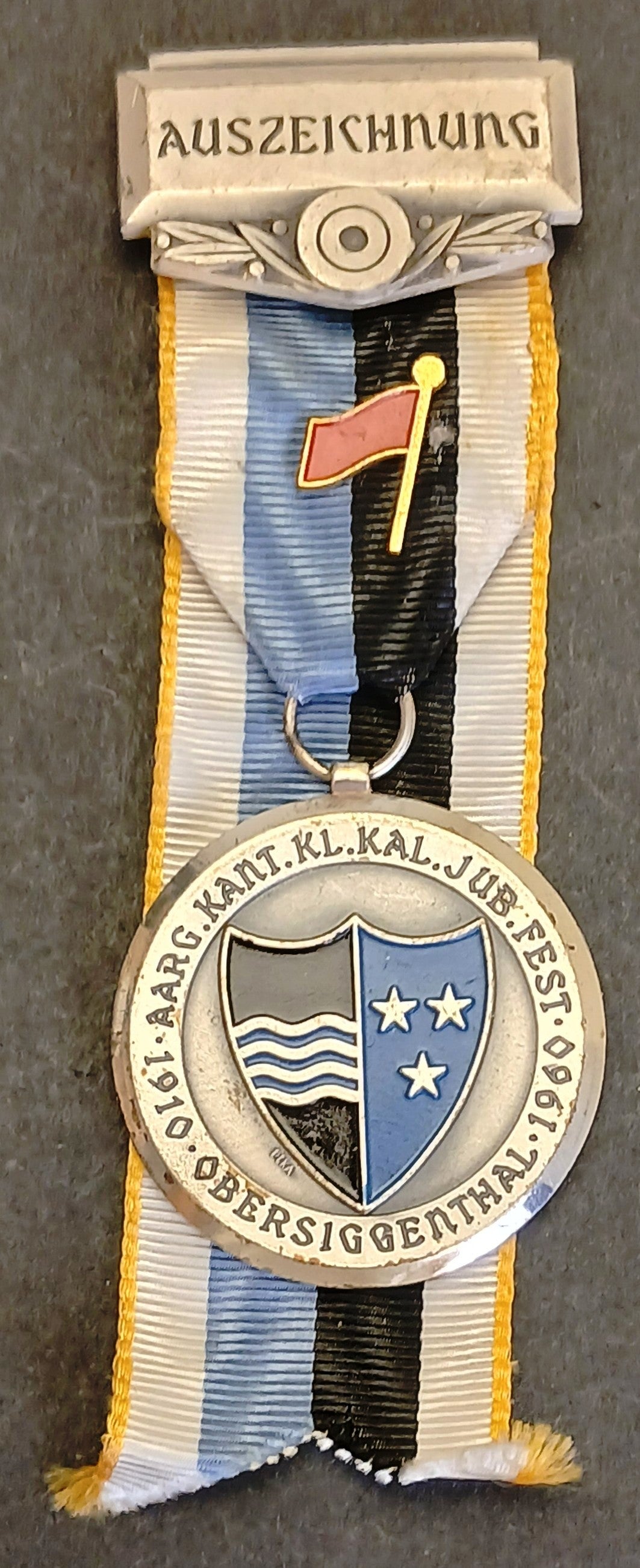 Medaglia Auszeichnung Aarg. Kant. Jub. Fest 1910 Obersiggenthal 1960 - GTTS284