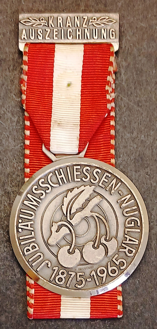 Medaglia Kranz Auszeichnung - Jubilaumsschiessen - Nuglar 1875- 1965 - GTTS288