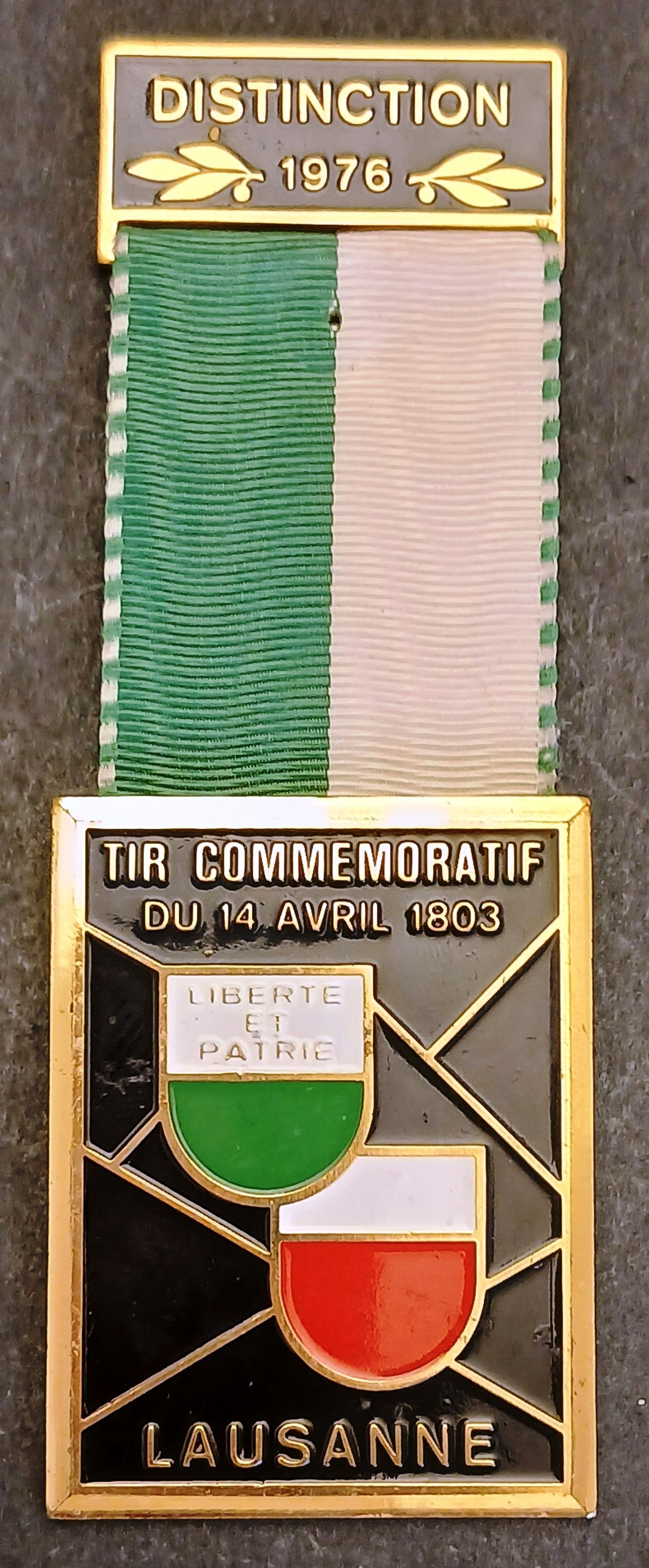 Medaglia Distinction 1976 Tir Commemoratif Du 14 Avril 1803 - Lausanne - GTTS297