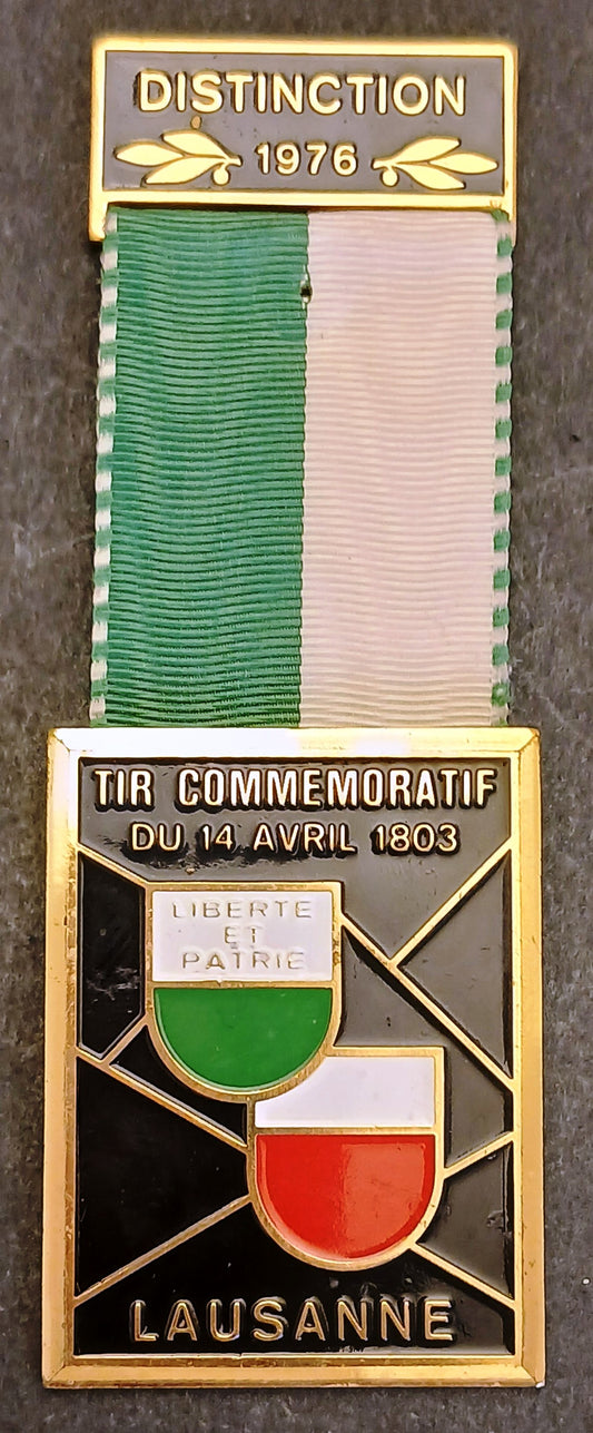 Medaglia Distinction 1976 Tir Commemoratif Du 14 Avril 1803 - Lausanne - GTTS297