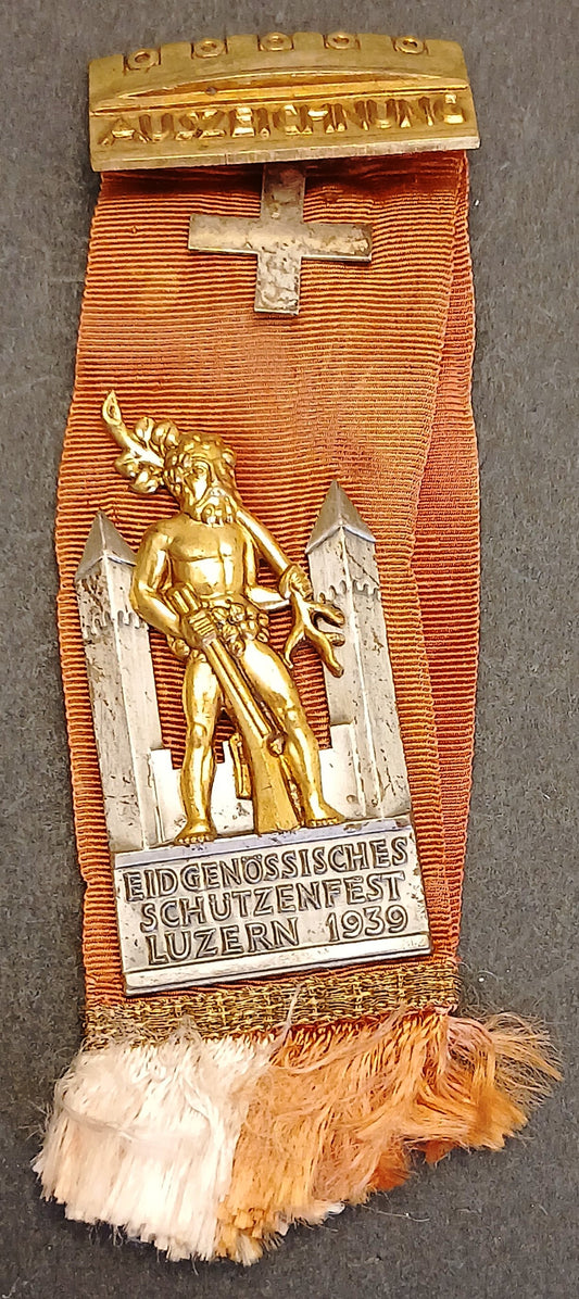 Medaglia Auszeichnung - Eidgenossisches Schutzenfest - Luzern 1939 - GTTS300