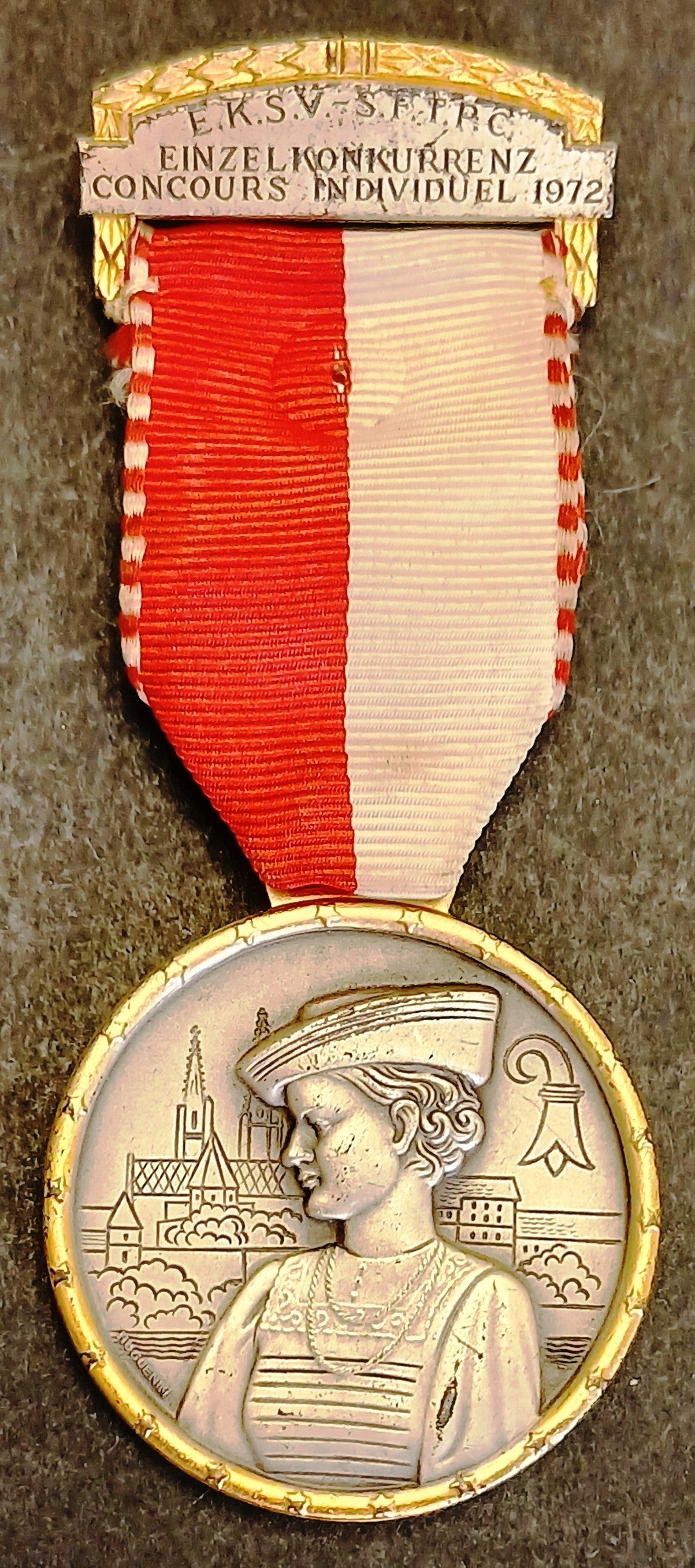 Medaglia Einzel Konkurrenz Concours Individuel 1972 Basel - GTTS301