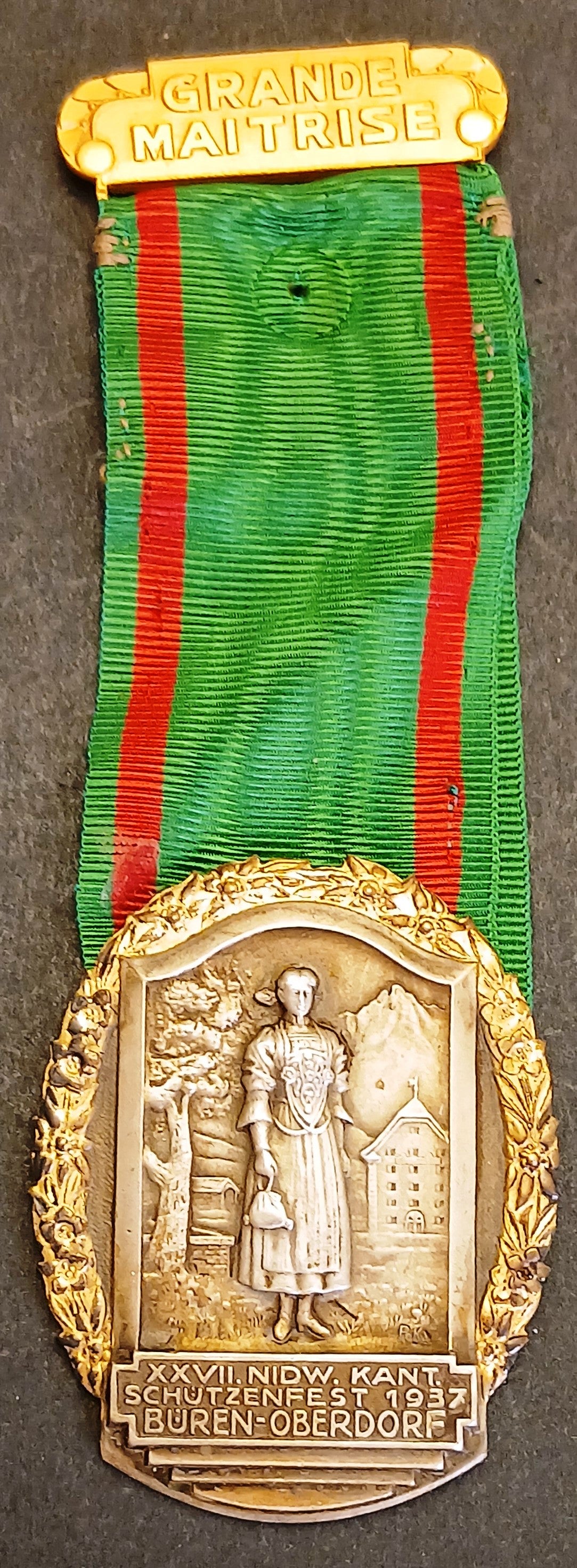 Medaglia Grande Maitrise XXVII Nidwaldner Kantonalschutzenfest 1937 - GTTS305