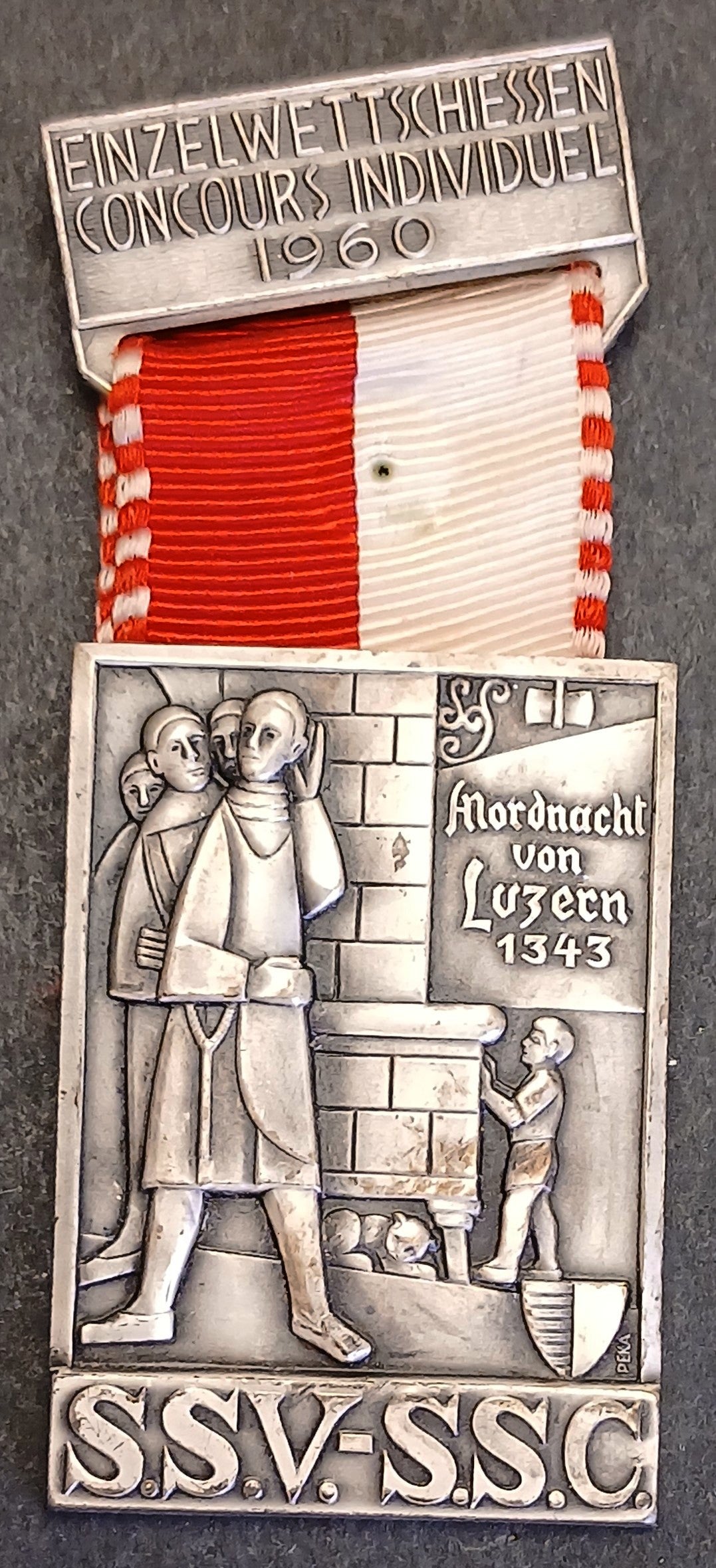 Medaglia Einzelwettschiessen Concours Individuel 1960 - Luzern 1343 - GTTS308