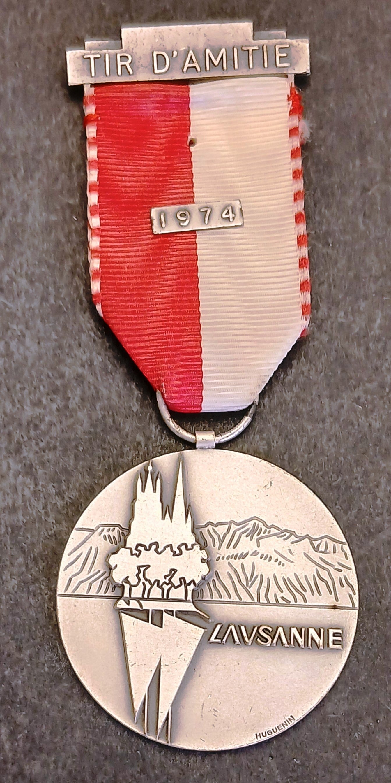 Medaglia Tir d'Amitie 1974 Lausanne Losanna - Huguenin Locle - GTTS313
