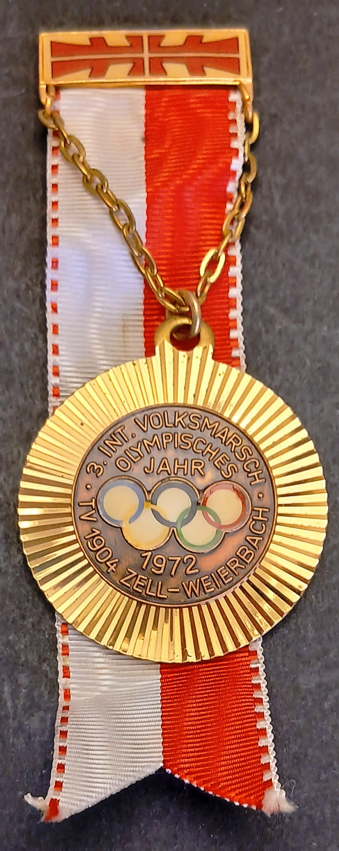 Medaglia 3 Int. Volksmarsch Olympiches Jahr 1972 TV 1904 Zell Weierbach- GTTS317