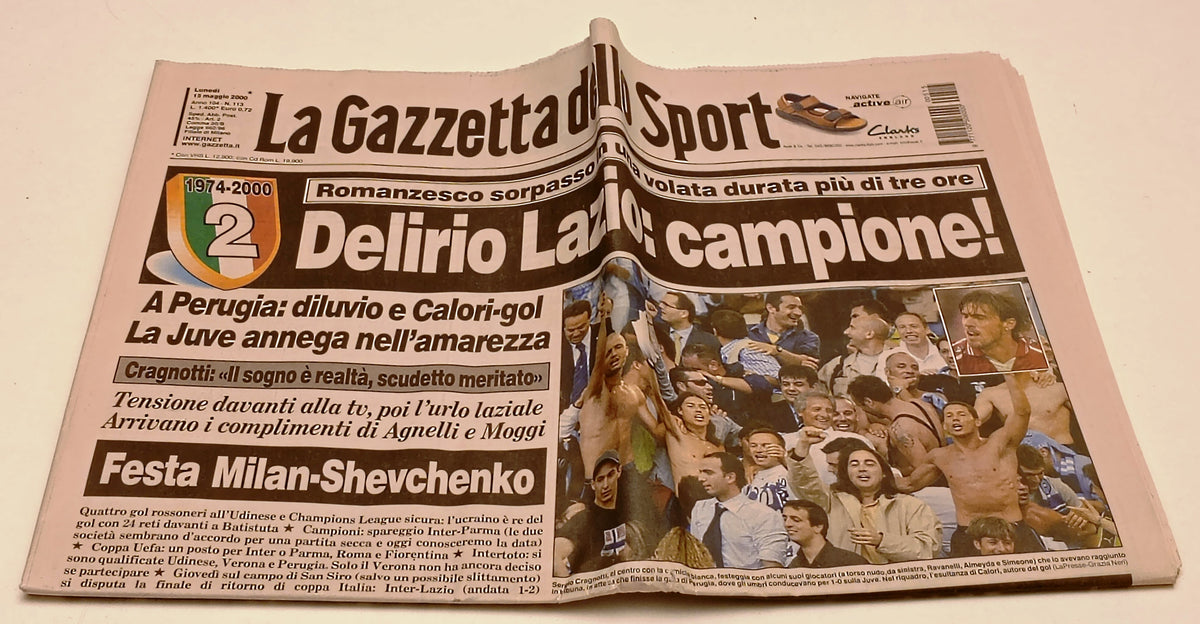 La Gazzetta dello Sport maggio 2000 - Lazio Secondo Scudetto Calcio - RVSa1099