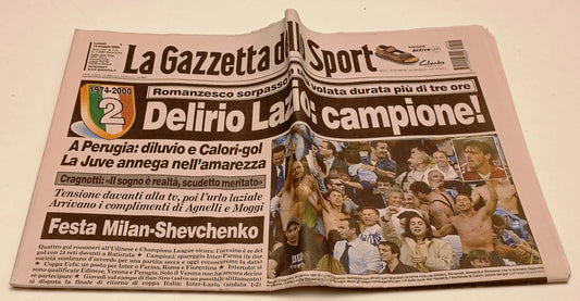 La Gazzetta dello Sport maggio 2000 - Lazio Secondo Scudetto Calcio - RVSa1099