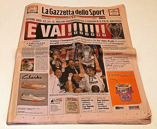 Gazzetta dello Sport 24 maggio 2007 - Milan vince Settima Champions - RVSa1106