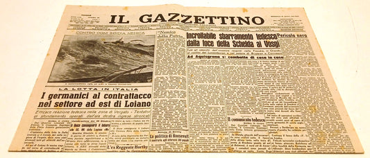 Quotidiano Il Gazzettino domenica 22 ottobre 1944-XXII - RVSa673