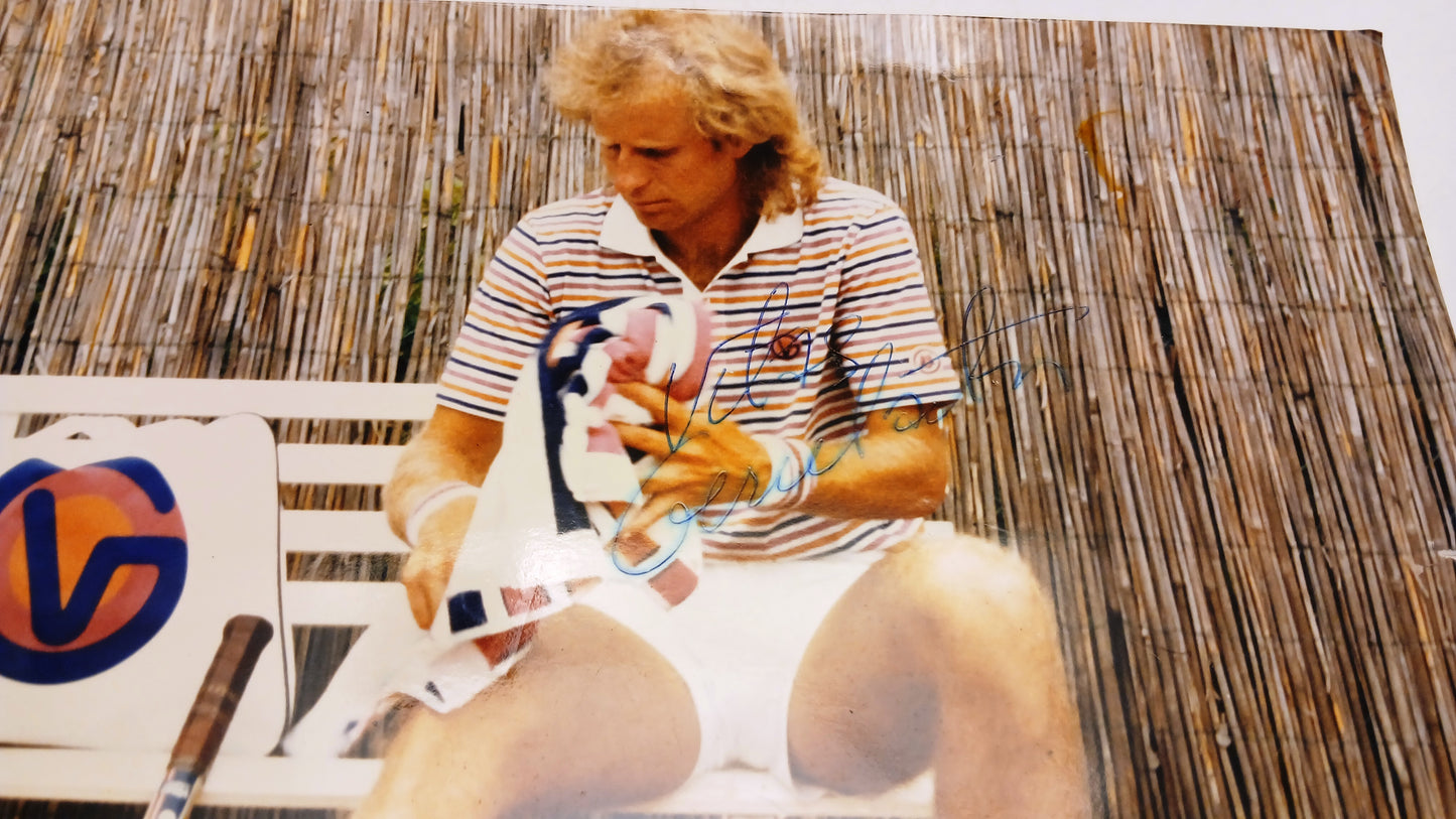 CV- Fotografia autografo Vitas Gerulaitis tennista statunitense - RVSa882