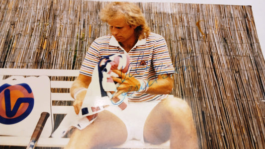 CV- Fotografia autografo Vitas Gerulaitis tennista statunitense - RVSa882