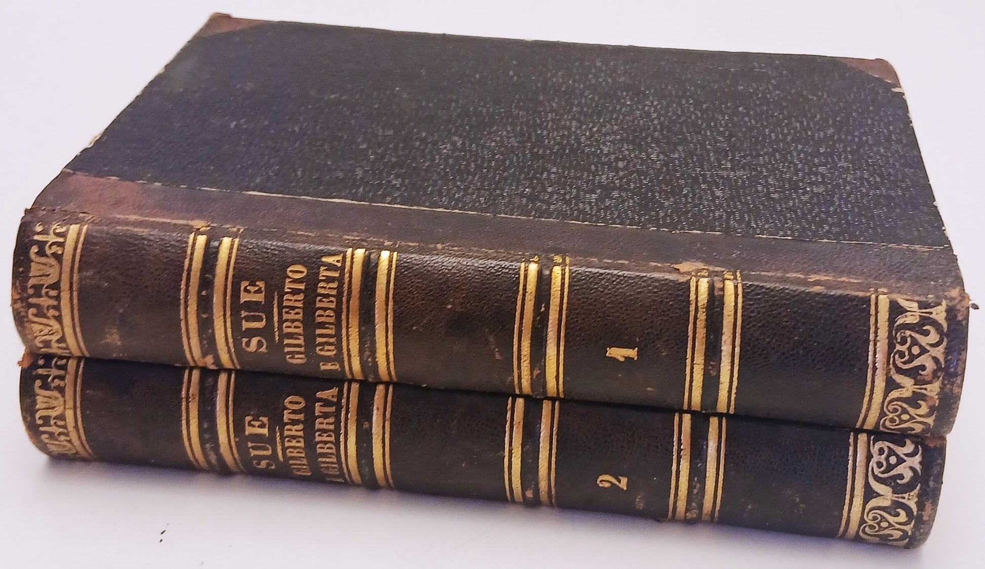 Gilberto e Gilberta 2 tomi 6 volumi- Eugenio Sue- Borroni e Scotti- 1854- ZFS260