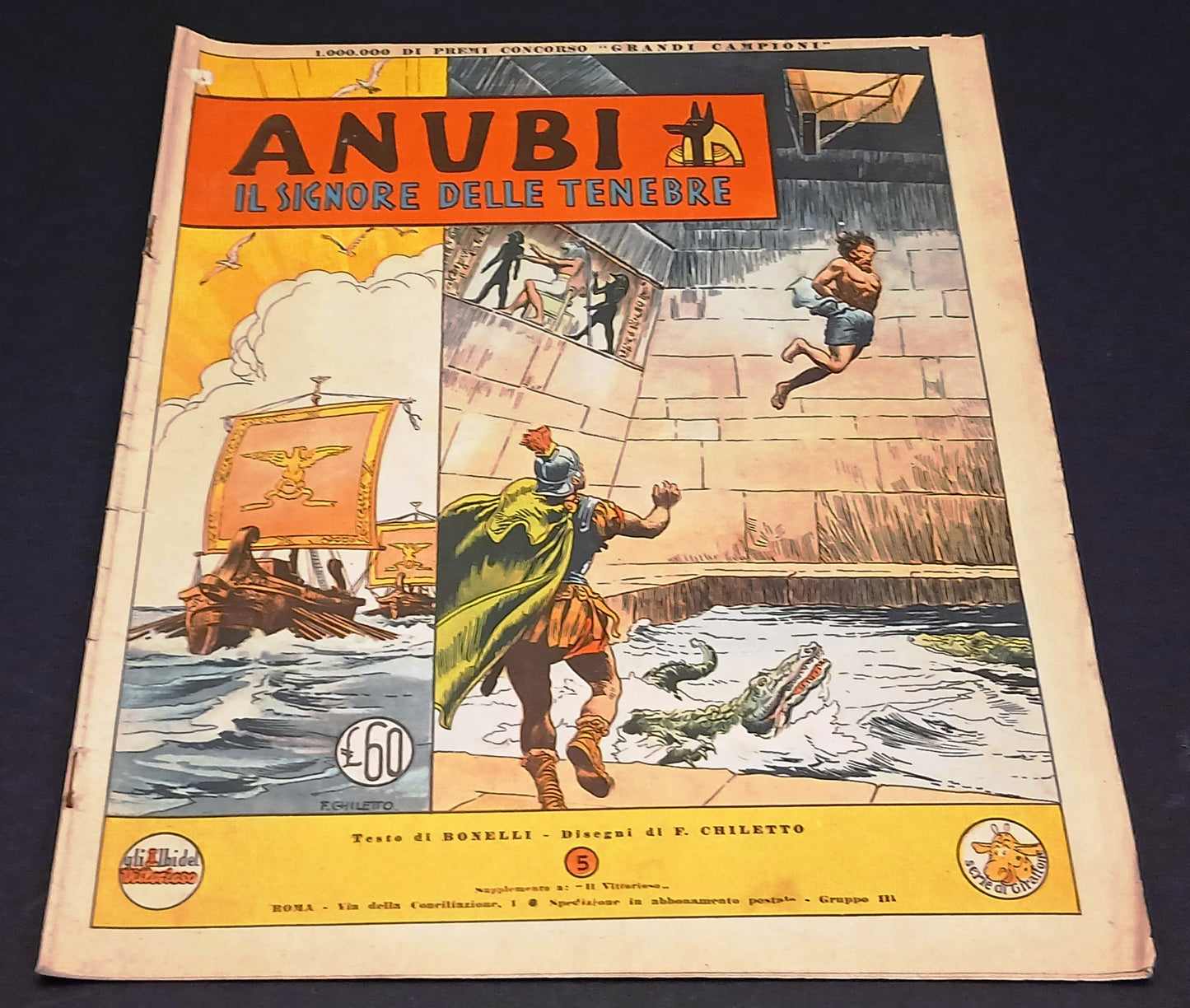 Albi del Vittorioso Serie Giraffone n.4 Anubi signore tenebre - Bonelli - RVSh91