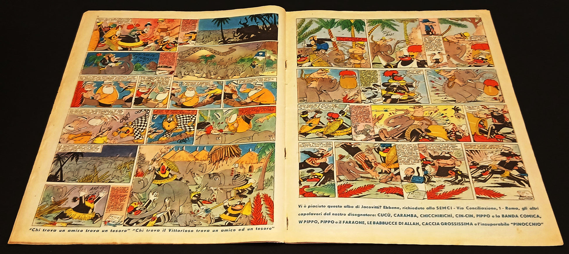 Albi del Vittorioso Serie Giraffone n.35 L'onorevole Tarzan - Jacovitti - RVSh90
