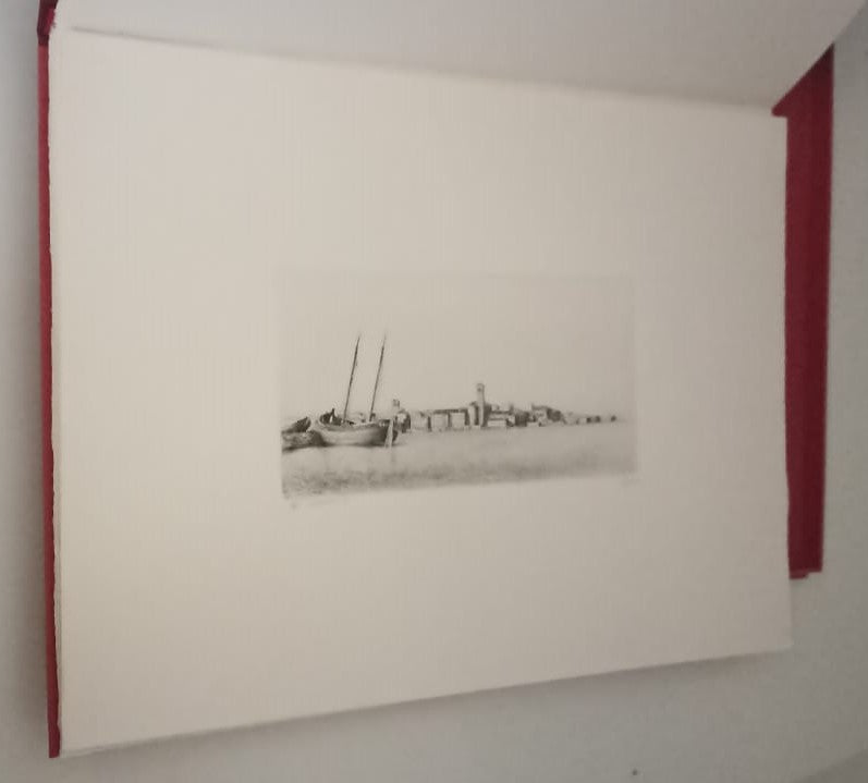 LT- LIBRO D'ARTISTA - GUERRINO BONALDO LAGUNA CON 5 TAVOLE ORIGINALI- CORBO- ZFS