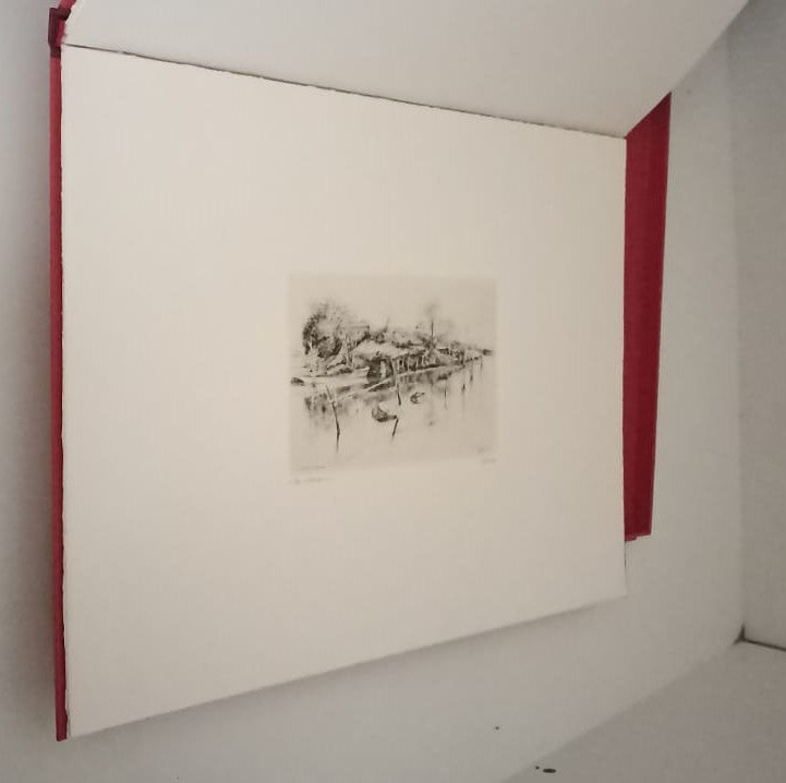 LIBRO D'ARTISTA - GUERRINO BONALDO LAGUNA CON 5 ACQUEFORTI ACQUAFORTE ORIGINALI