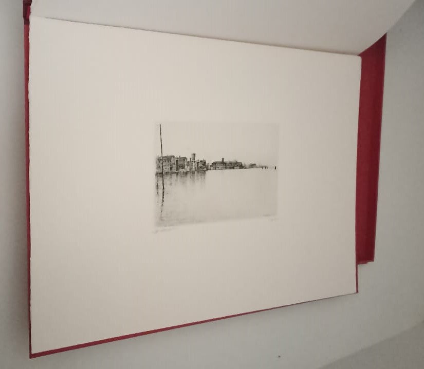 LT- LIBRO D'ARTISTA - GUERRINO BONALDO LAGUNA CON 5 TAVOLE ORIGINALI- CORBO- ZFS