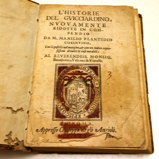 L'historie del Guicciardino - Manilio Plantedio Cosentino- cinquecentina- XFS81
