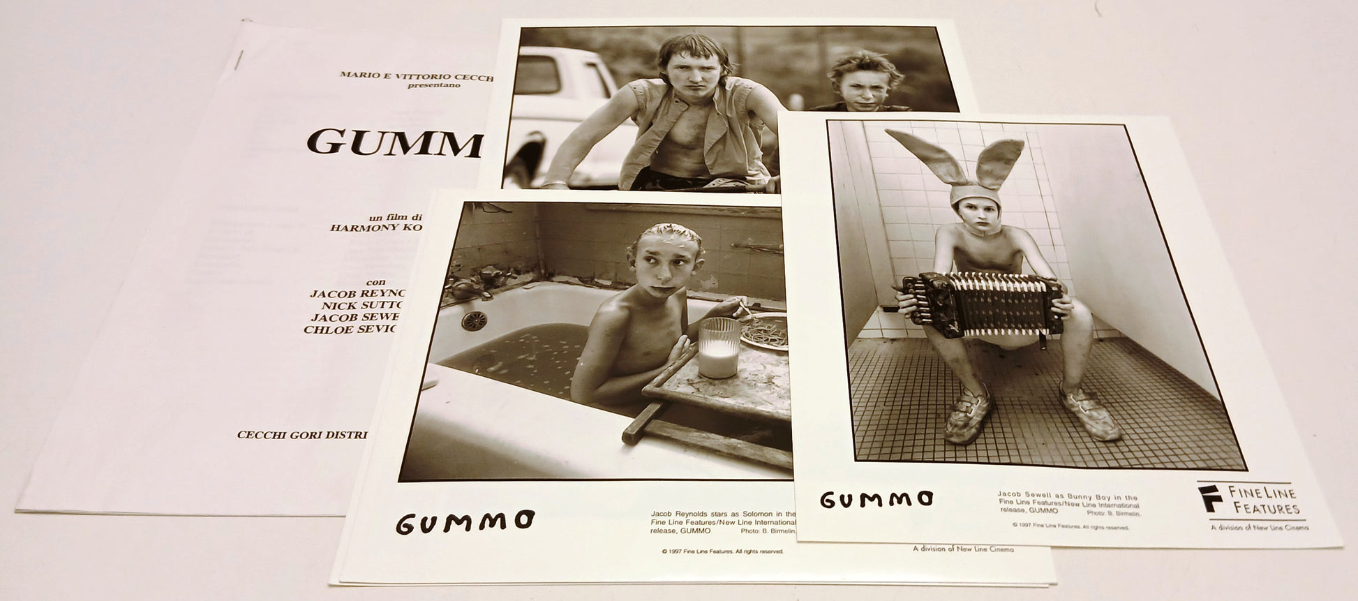 Pack servizio stampa film Gummo- Harmony Korine- Reynolds Sutton Sewell- RVSa864