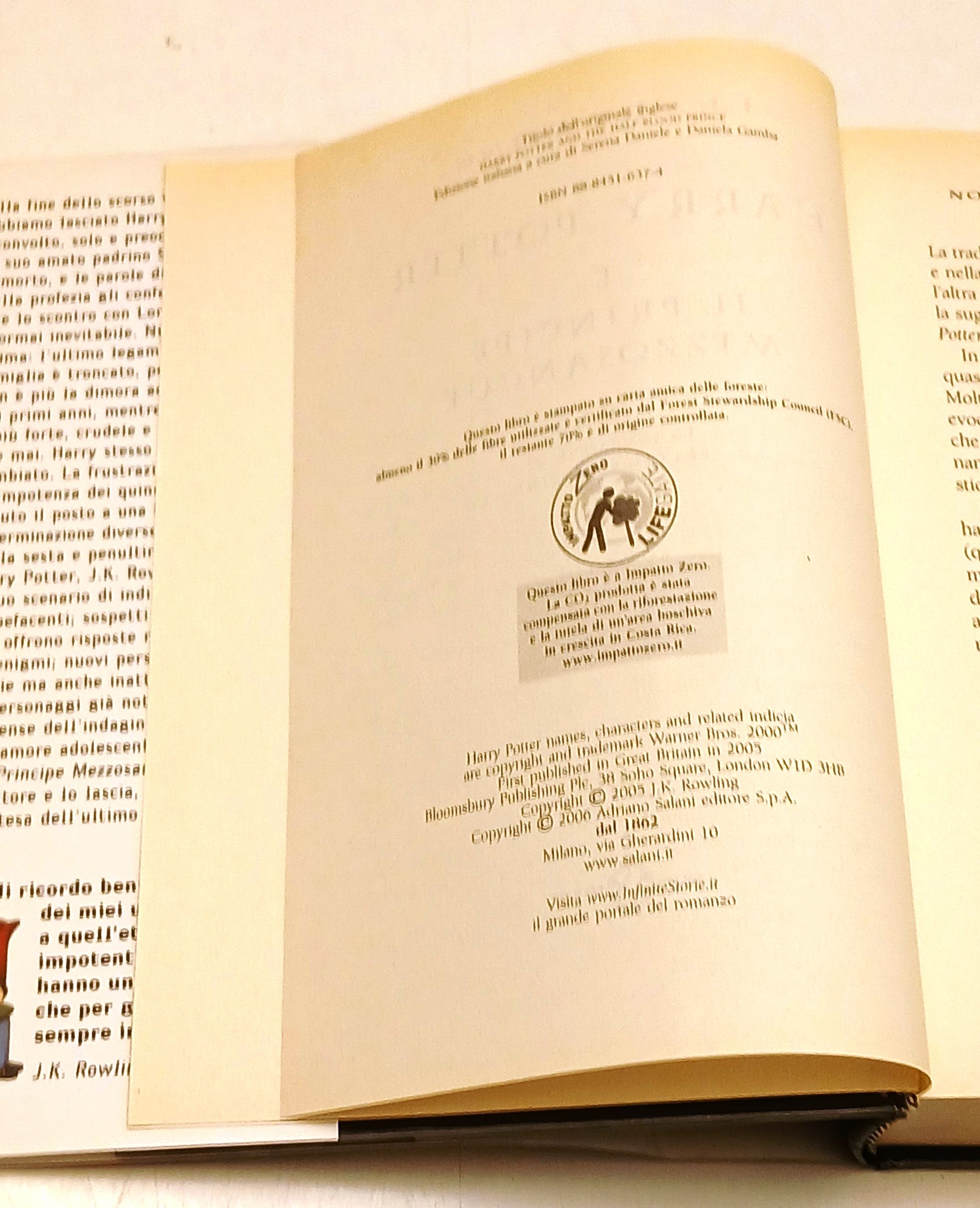 Harry Potter e il Principe Mezzosangue - J. K. Rowling - Salani - 1a ed.- ZFS236