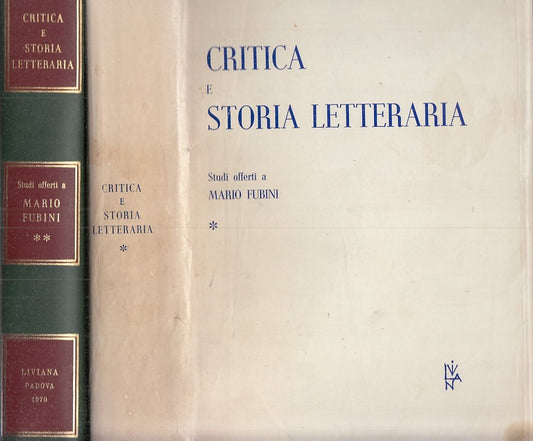 LZ- CRITICA E STORIA LETTERARIA -- LIVIANA EDITRICE --- 1970 - CS - YFS702