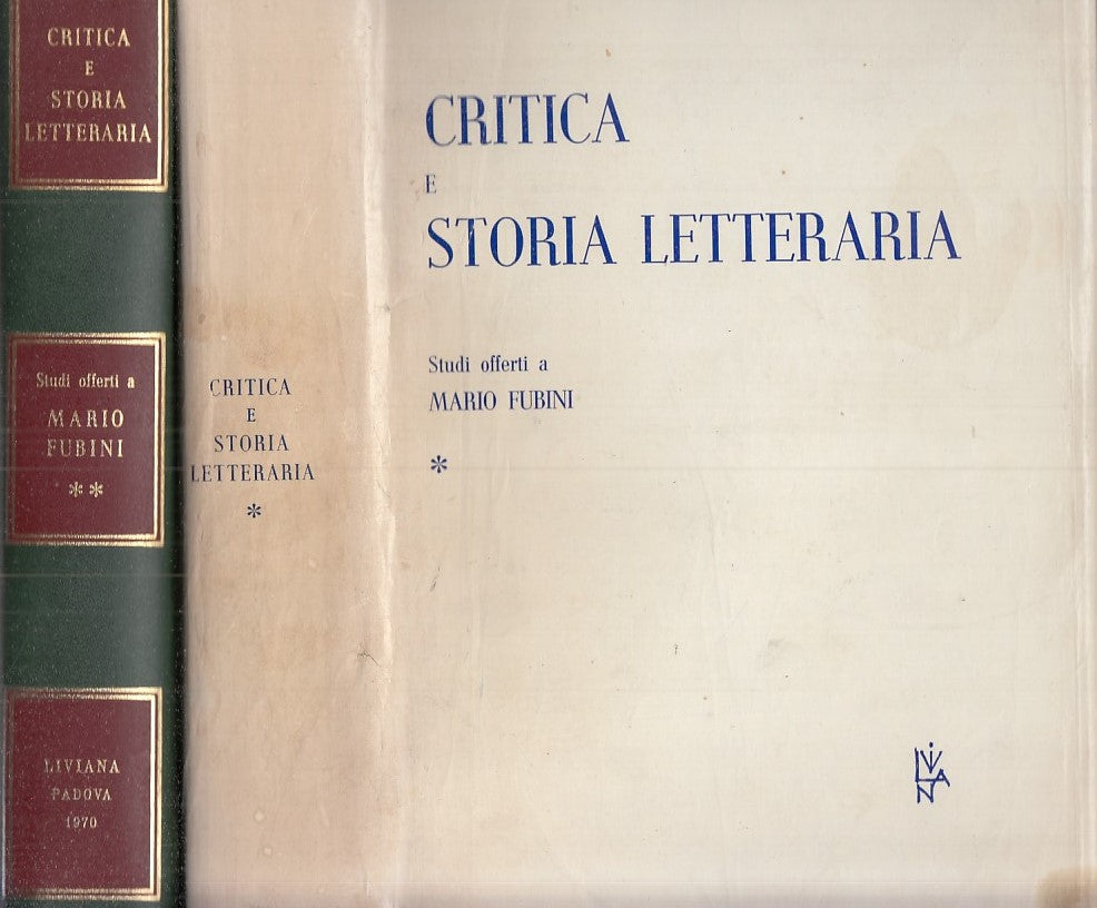 LZ- CRITICA E STORIA LETTERARIA -- LIVIANA EDITRICE --- 1970 - CS - YFS702