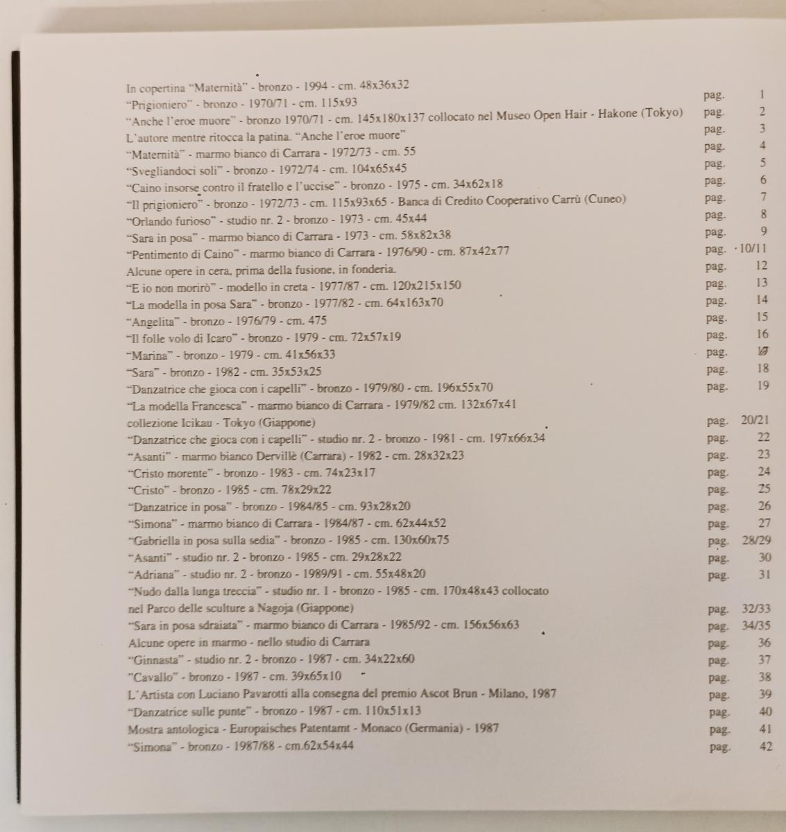 LT- URSULA HUBER WERKE OPERE WORKS 1980/2001 CATALOGO OPERE 2000 - C - XFS163