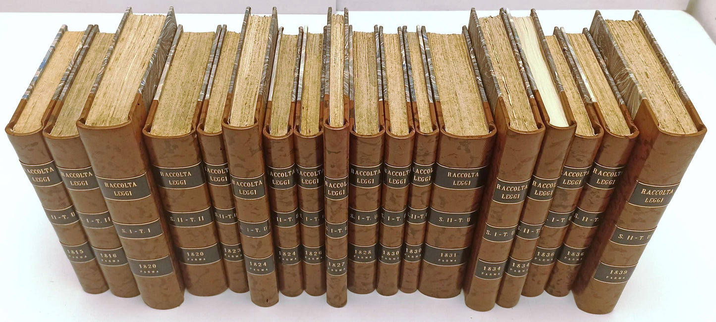 LZ- COLLEZIONE RACCOLTA LEGGI PARMA PIACENZA GUASTALLA 1815 1849 DUCALE - BLCG10