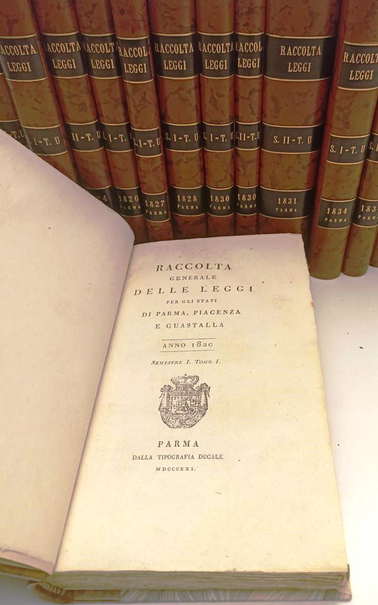 LZ- COLLEZIONE RACCOLTA LEGGI PARMA PIACENZA GUASTALLA 1815 1849 DUCALE - BLCG10