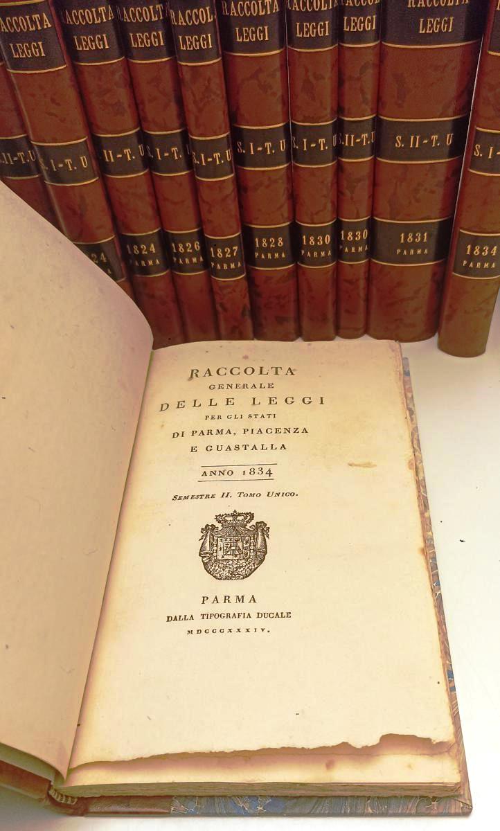 LZ- COLLEZIONE RACCOLTA LEGGI PARMA PIACENZA GUASTALLA 1815 1849 DUCALE - BLCG10