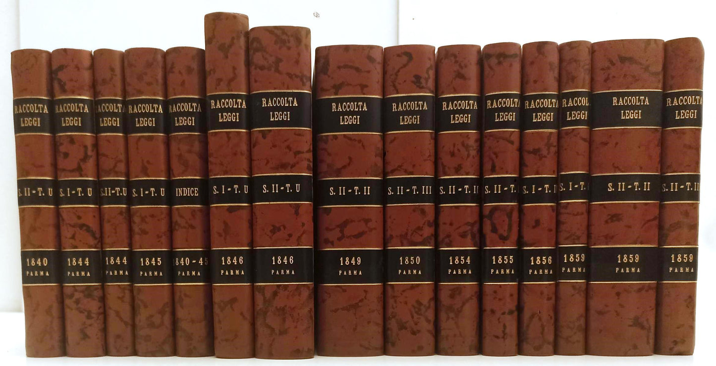 LZ- COLLEZIONE RACCOLTA LEGGI PARMA PIACENZA GUASTALLA 1815 1849 DUCALE - BLCG10