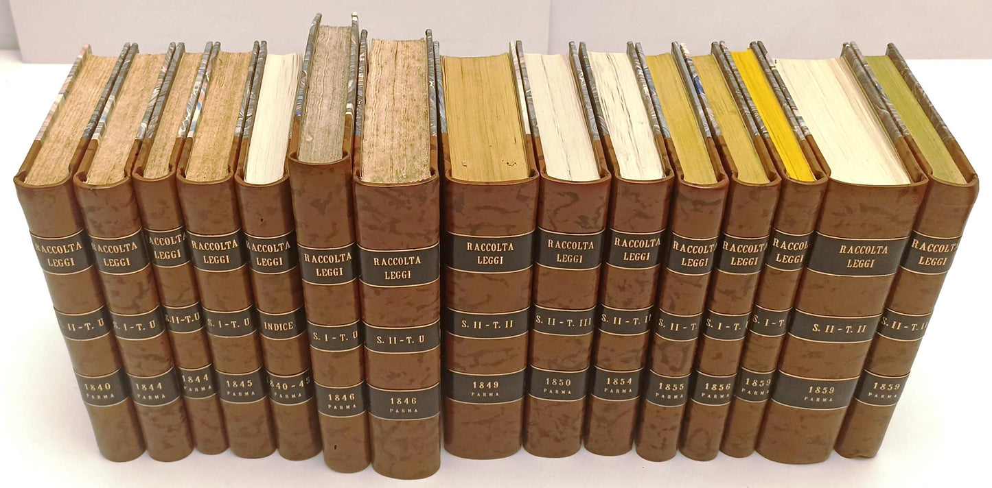 LZ- COLLEZIONE RACCOLTA LEGGI PARMA PIACENZA GUASTALLA 1815 1849 DUCALE - BLCG10