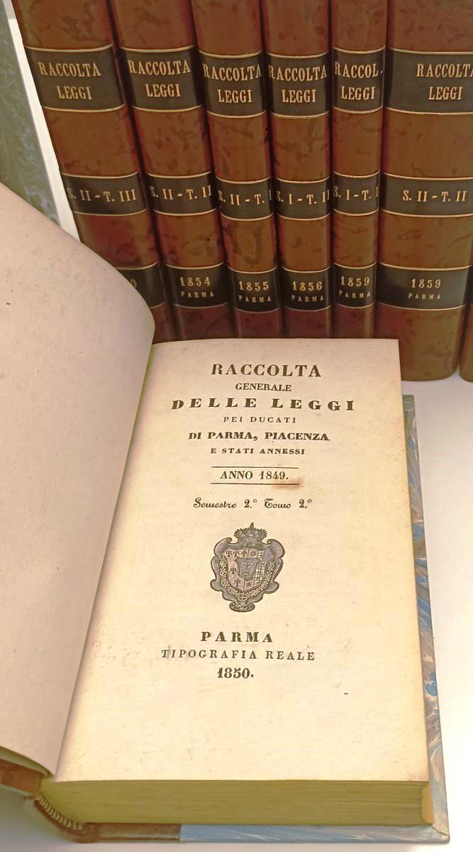 LZ- COLLEZIONE RACCOLTA LEGGI PARMA PIACENZA GUASTALLA 1815 1849 DUCALE - BLCG10