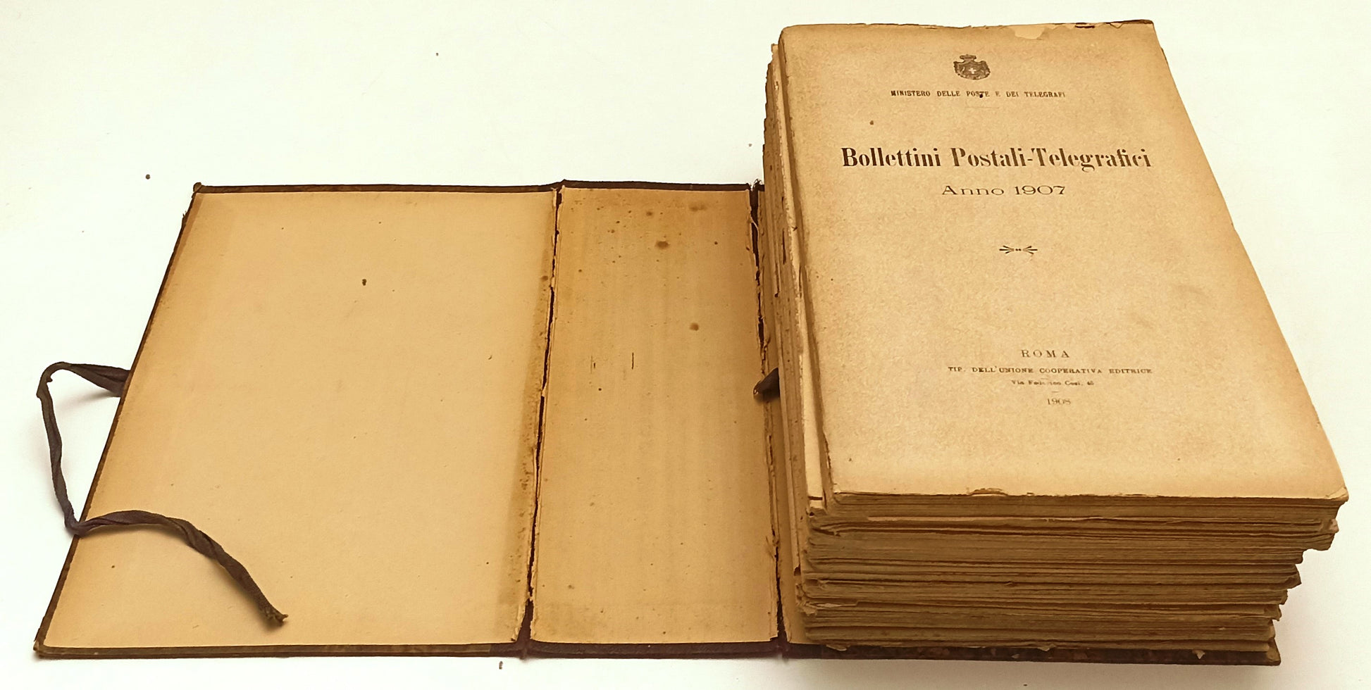 LZ- BOLLETTINO POSTALE 1/52 FASCICOLI CARPETTA - POSTE ITALIANE- 1907- C- YFS362