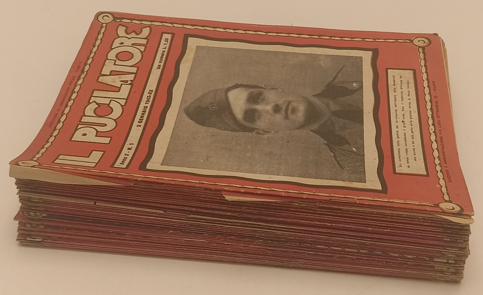 LR- RIVISTA IL PUGILATORE ANNO X 1/52  ANNATA COMPLETA 1942 XX - RARA - YFS929