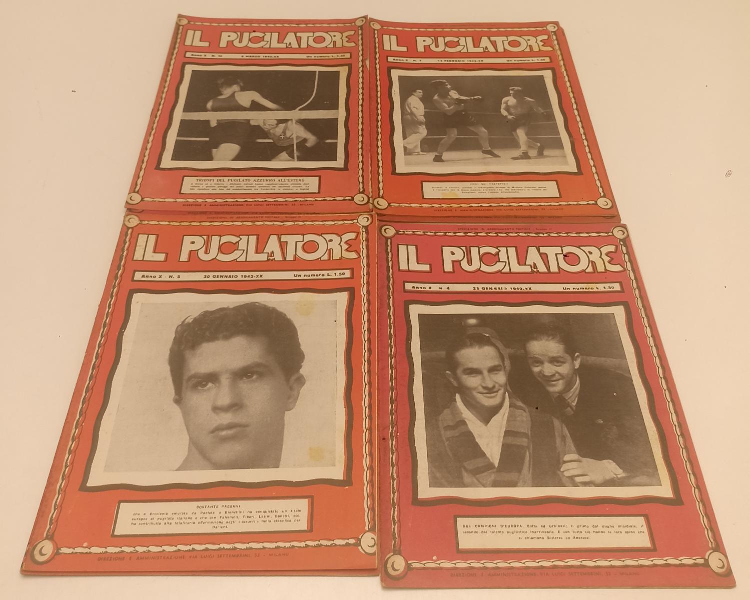 LR- RIVISTA IL PUGILATORE ANNO X 1/52  ANNATA COMPLETA 1942 XX - RARA - YFS929