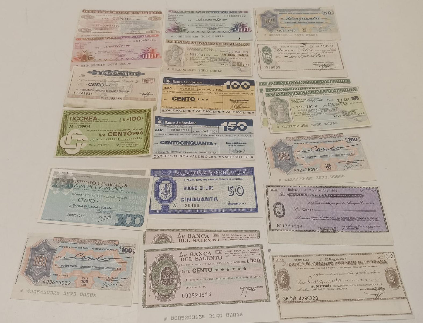 LZ- CATALOGO MINIASSEGNI + 100 ASSEGNI circa - CRAPANZANO - ABAFIL - B - RVSa500
