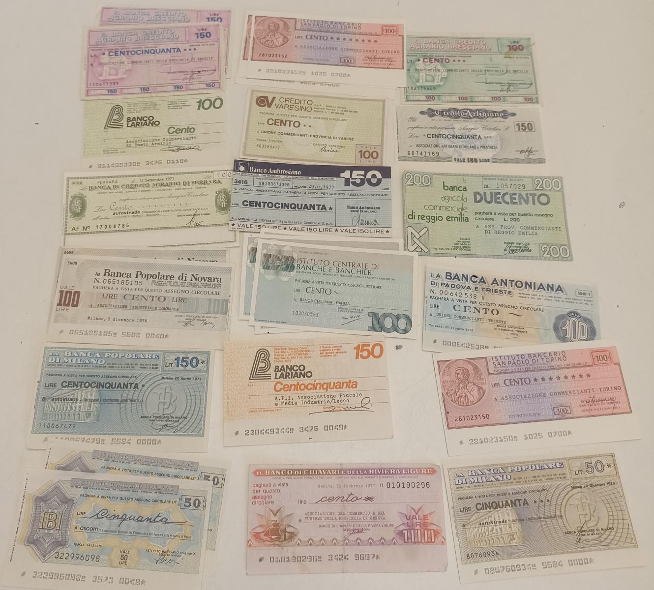 LZ- CATALOGO MINIASSEGNI + 100 ASSEGNI circa - CRAPANZANO - ABAFIL - B - RVSa500