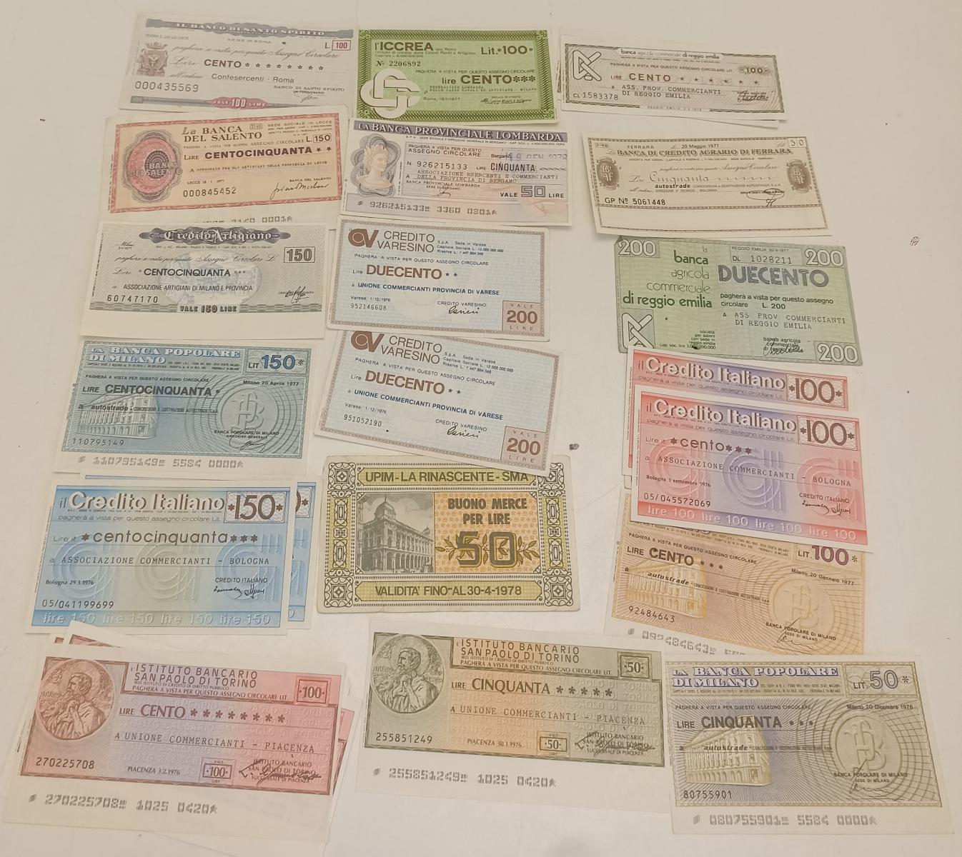 LZ- CATALOGO MINIASSEGNI + 100 ASSEGNI circa - CRAPANZANO - ABAFIL - B - RVSa500