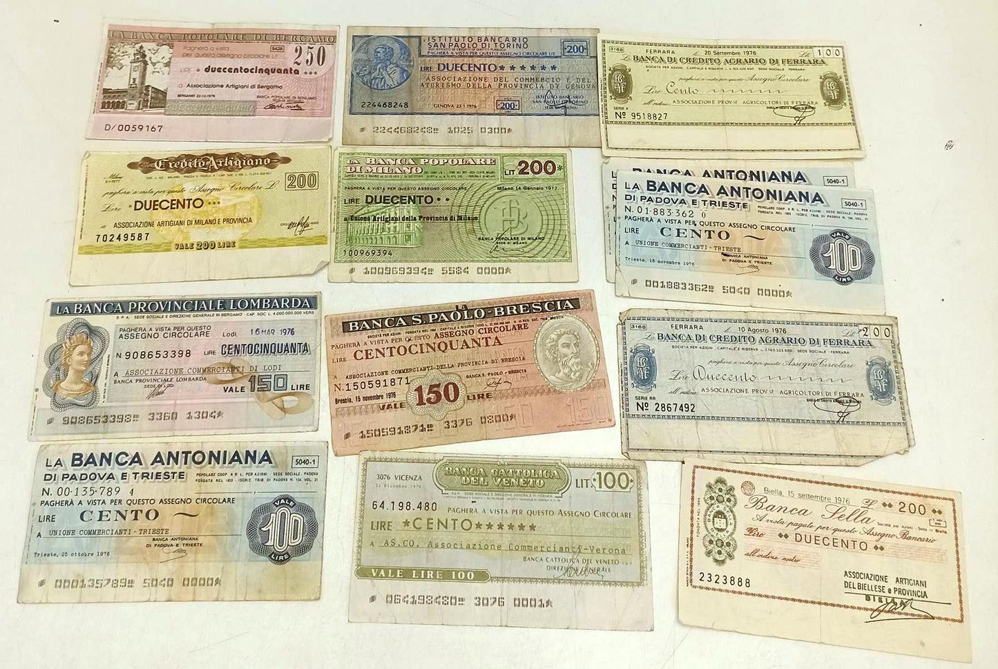 LZ- CATALOGO MINIASSEGNI + 100 ASSEGNI circa - CRAPANZANO - ABAFIL - B - RVSa500